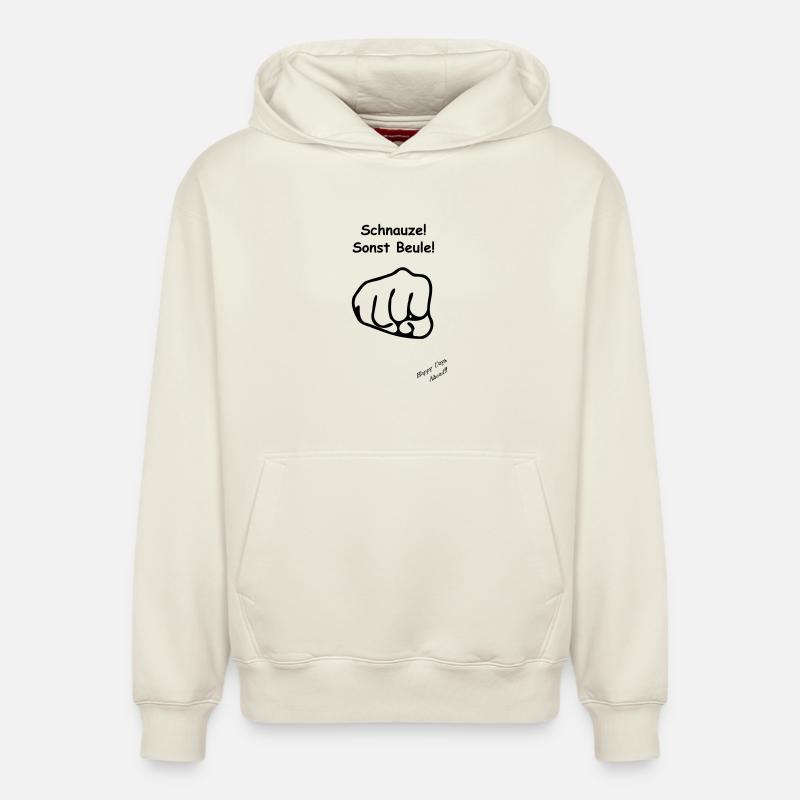 Museau sinon bosse - Sweat à capuche unisexe décontracté en coton biologique – de SPREAD - blanc cassé