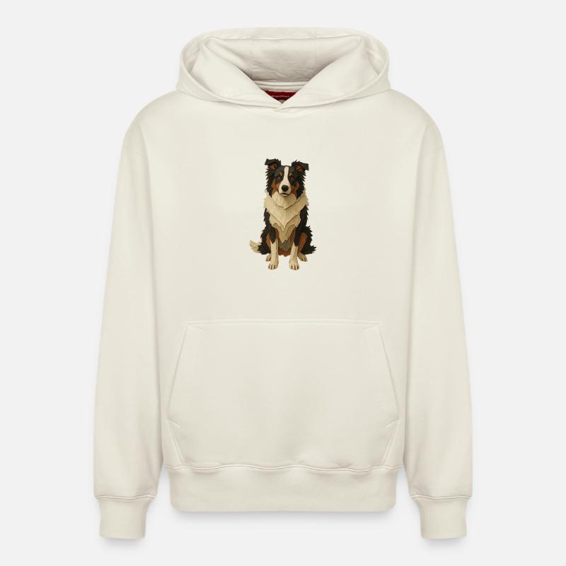 Colley de papier couché - Sweat à capuche unisexe décontracté en coton biologique – de SPREAD - blanc cassé