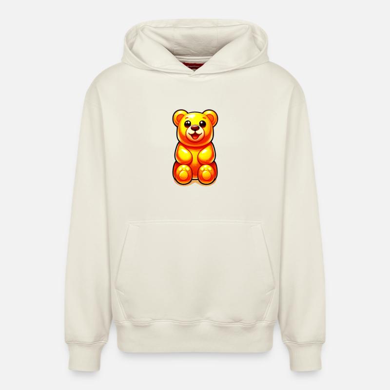 Nounours - Sweat à capuche unisexe décontracté en coton biologique – de SPREAD - blanc cassé