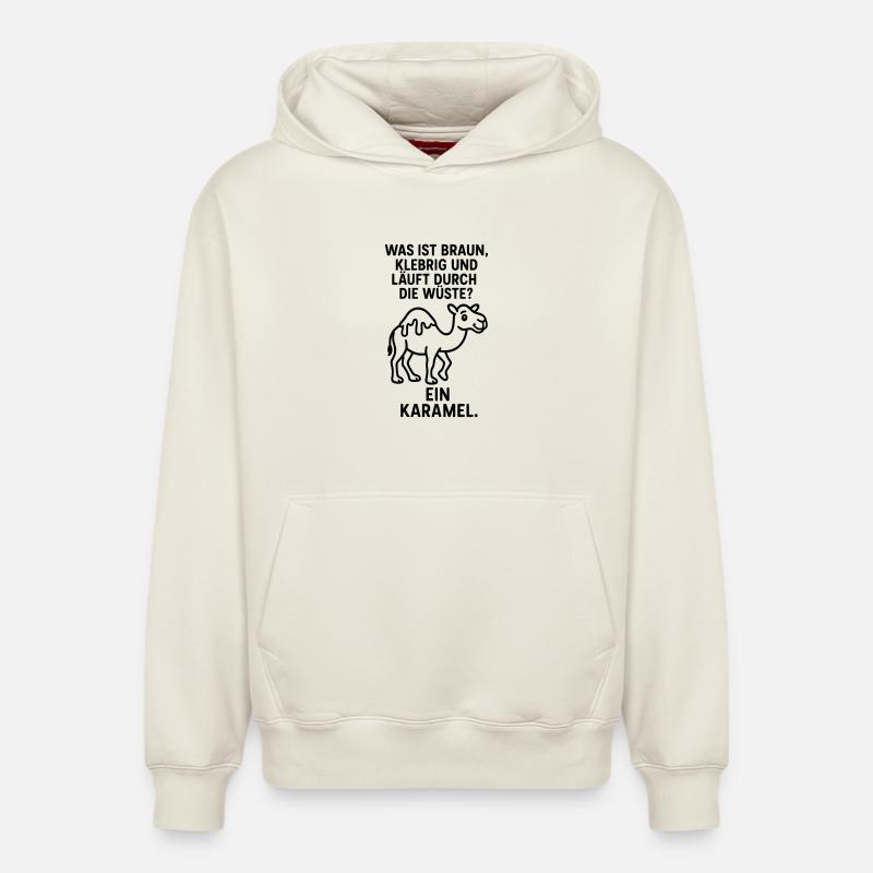 Blague Karamel Caramel Camel Desert Kids - Sweat à capuche unisexe décontracté en coton biologique – de SPREAD - blanc cassé