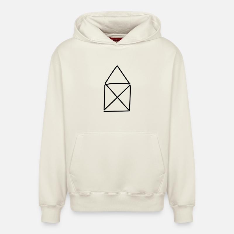 La maison du Père Noël - Sweat à capuche unisexe décontracté en coton biologique – de SPREAD - blanc cassé