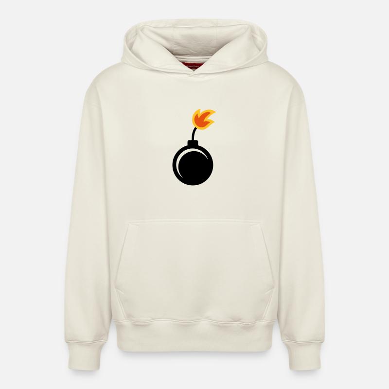 Bombe - Relaxed Unisex Organic Hoodie – von SPREAD - Naturweiß