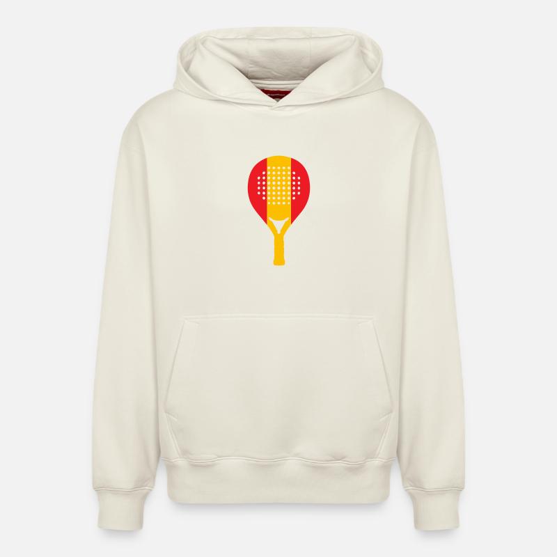 Padel-Espagne - Sweat à capuche unisexe décontracté en coton biologique – de SPREAD - blanc cassé