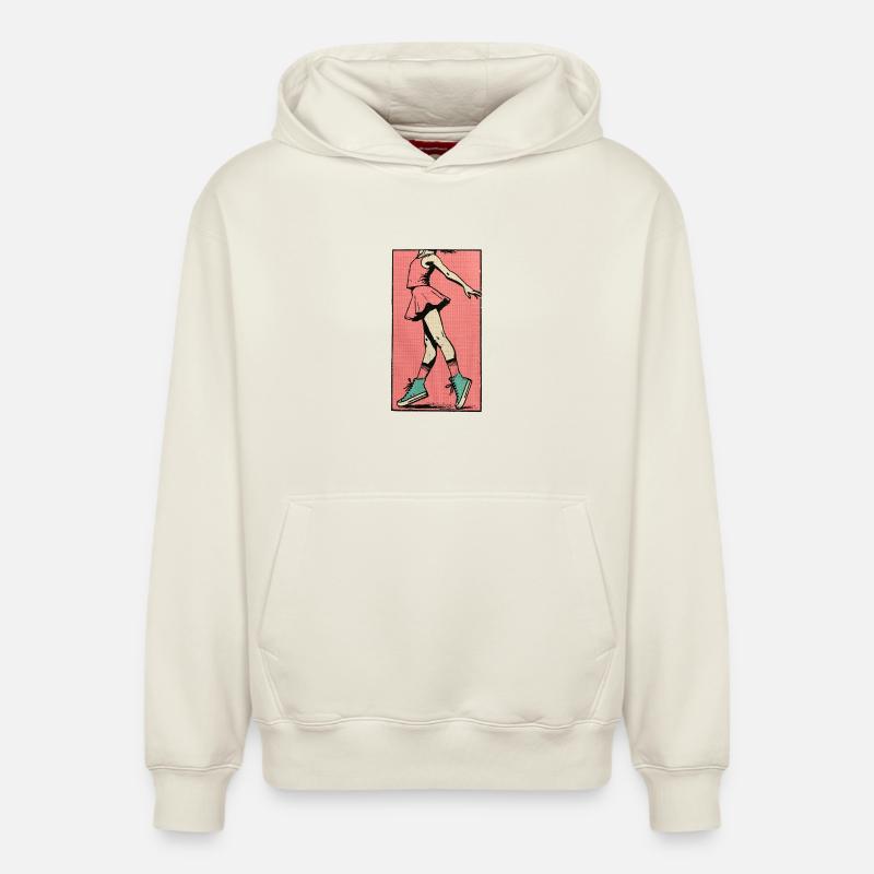 Danseuse #11 - Sweat à capuche unisexe décontracté en coton biologique – de SPREAD - blanc cassé