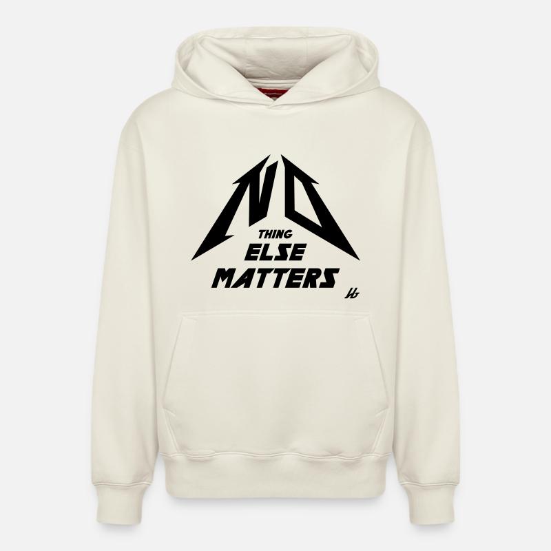 NO THING ELSE MATTERS - Sweat à capuche unisexe décontracté en coton biologique – de SPREAD - blanc cassé