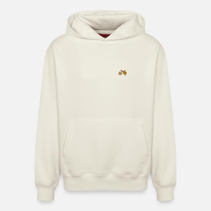 Oiseau de baies - Sweat à capuche unisexe décontracté en coton biologique – de SPREAD - blanc cassé