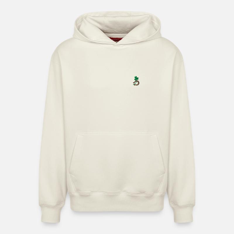 Chance - Sweat à capuche unisexe décontracté en coton biologique – de SPREAD - blanc cassé