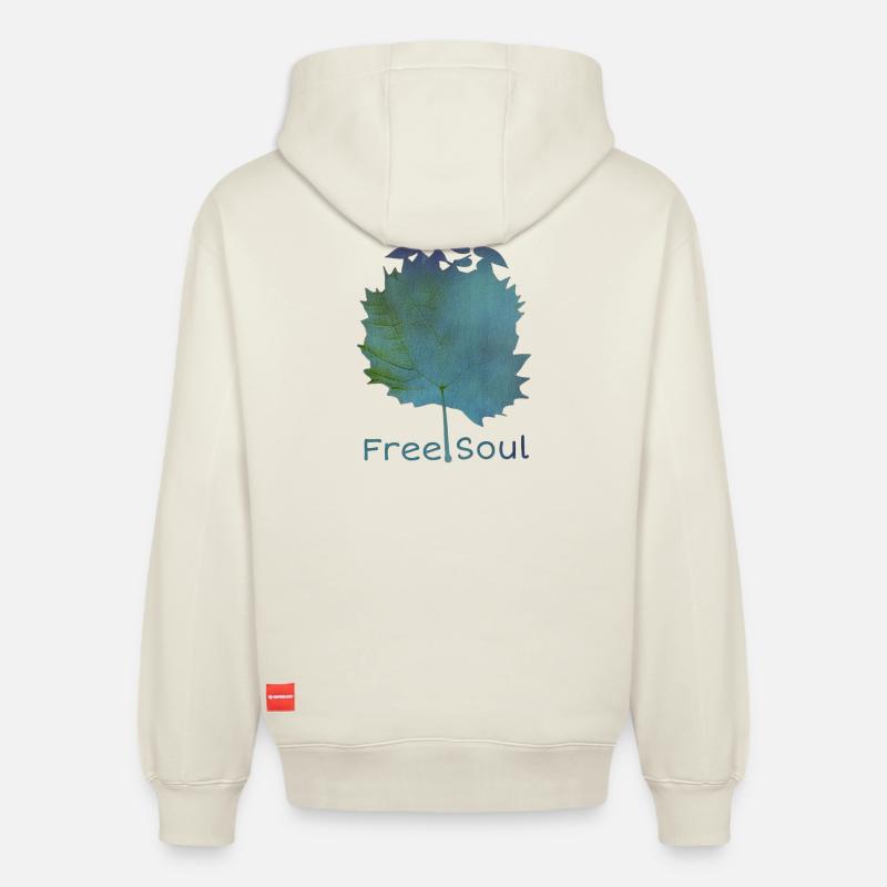 Be Nature - Sweat à capuche unisexe décontracté en coton biologique – de SPREAD - blanc cassé