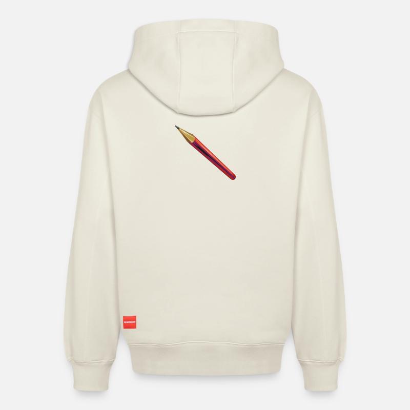 Crayon | crayon | Pastel - Sweat à capuche unisexe décontracté en coton biologique – de SPREAD - blanc cassé