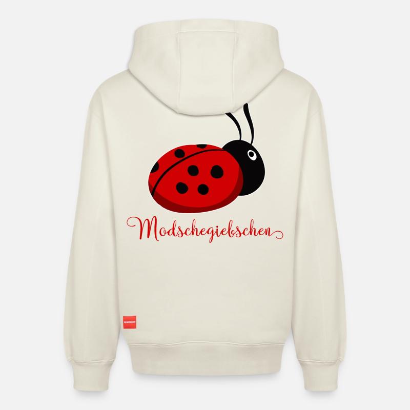 Modschegiebchen Ladybug Saxon Gift Idea - Relaxed Unisex Organic Hoodie – by SPREAD - off white