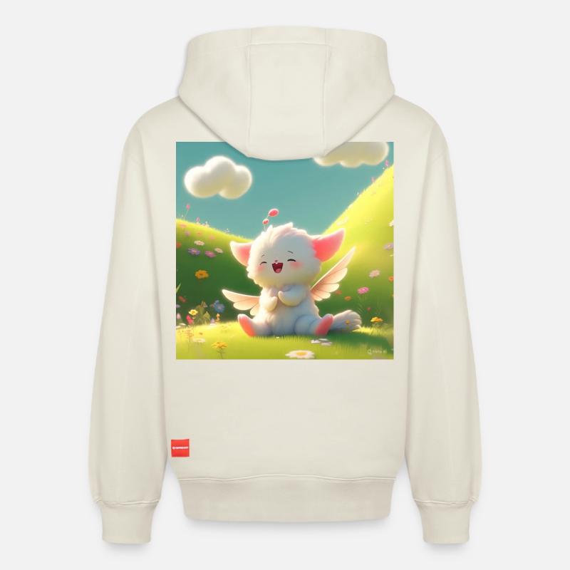 Concevoir - Sweat à capuche unisexe décontracté en coton biologique – de SPREAD - blanc cassé