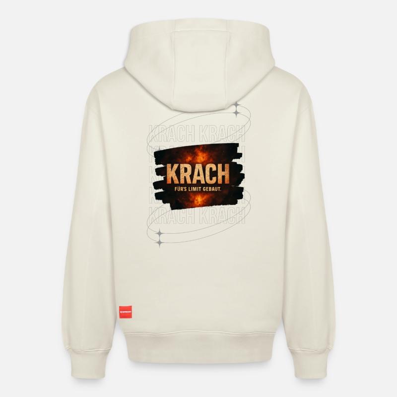KrackKrach - Sweat à capuche unisexe décontracté en coton biologique – de SPREAD - blanc cassé