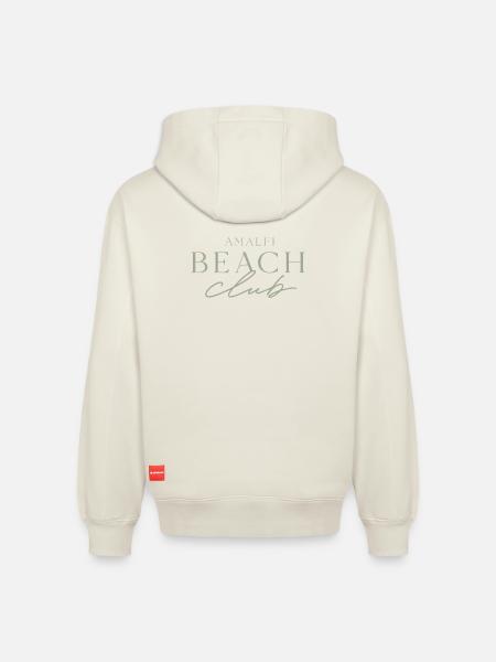 Amalfi Beach Club Logo - Relaxed Unisex Organic Hoodie – by SPREAD - off white