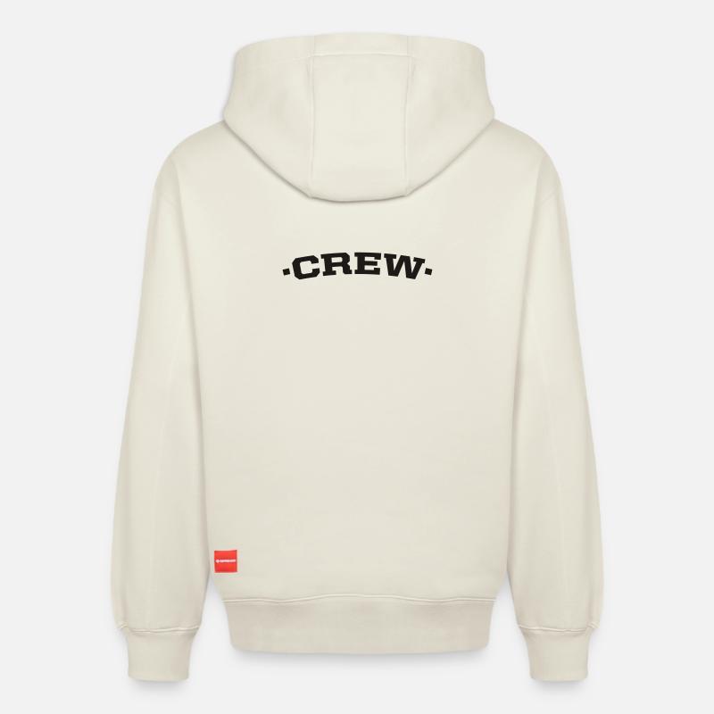 crew - Sweat à capuche unisexe décontracté en coton biologique – de SPREAD - blanc cassé