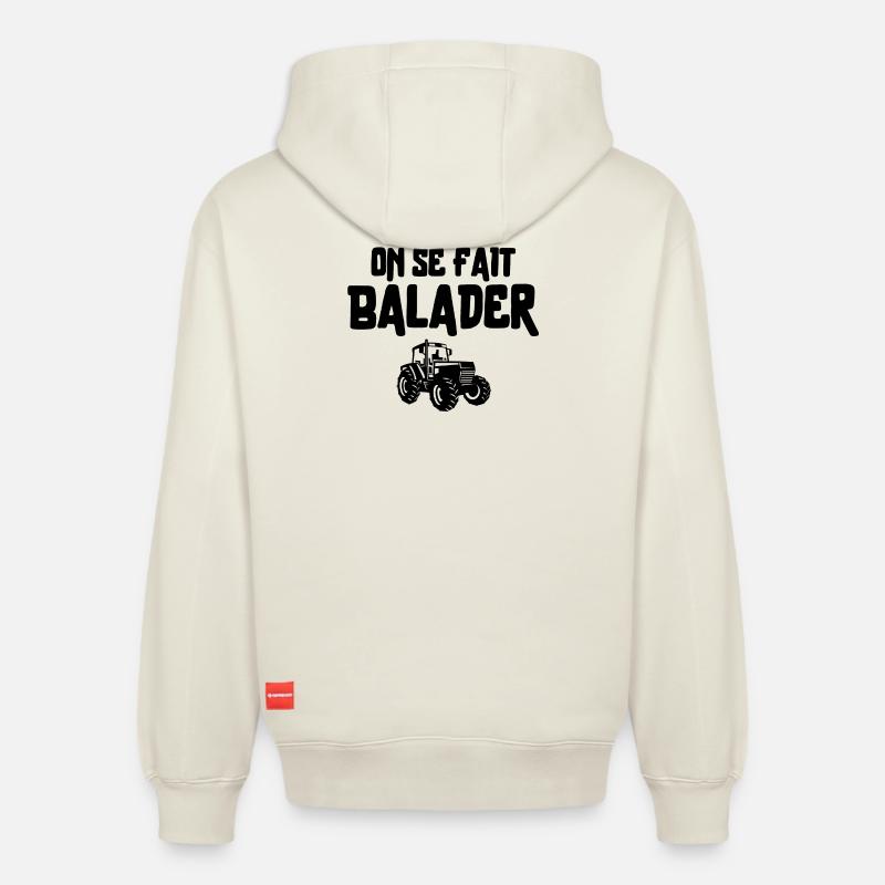 Bauer, Bauer, Bauer, Traktor - Relaxed Unisex Organic Hoodie – von SPREAD - Naturweiß