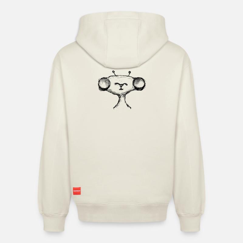 Étranger - Sweat à capuche unisexe décontracté en coton biologique – de SPREAD - blanc cassé