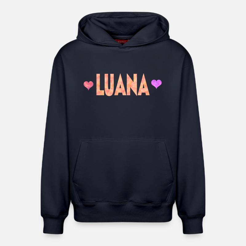Luana - Sweat à capuche unisexe décontracté en coton biologique – de SPREAD - bleu marine
