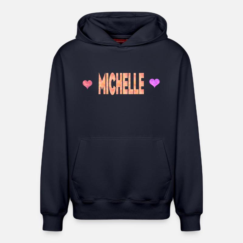 Michelle - Sweat à capuche unisexe décontracté en coton biologique – de SPREAD - bleu marine