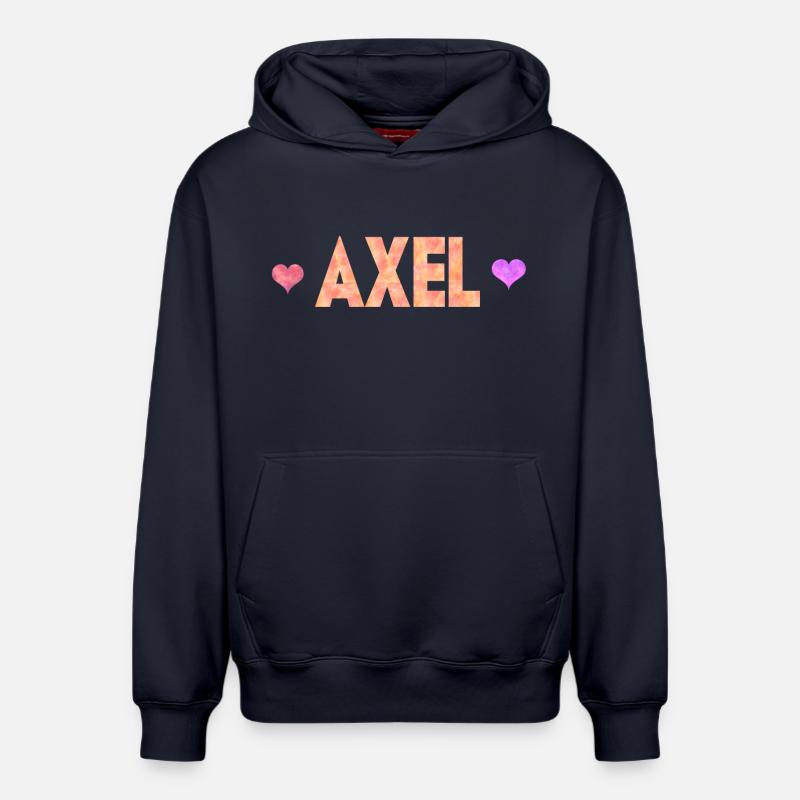 Axel - Sweat à capuche unisexe décontracté en coton biologique – de SPREAD - bleu marine