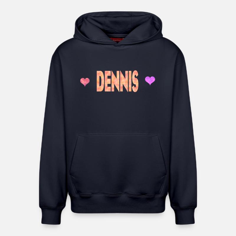 Dennis - Sweat à capuche unisexe décontracté en coton biologique – de SPREAD - bleu marine