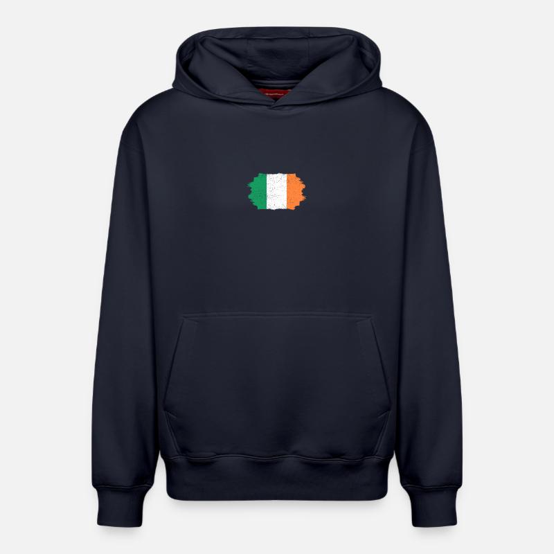 Irlande - Sweat à capuche unisexe décontracté en coton biologique – de SPREAD - bleu marine