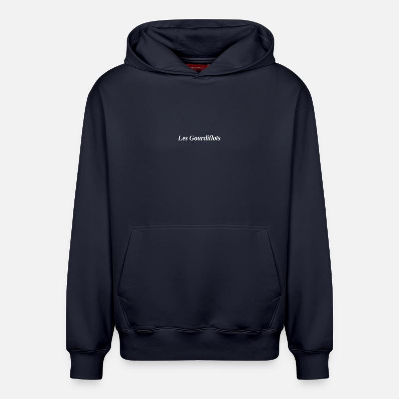 Les Gourdiflots - Sweat à capuche unisexe décontracté en coton biologique – de SPREAD - bleu marine