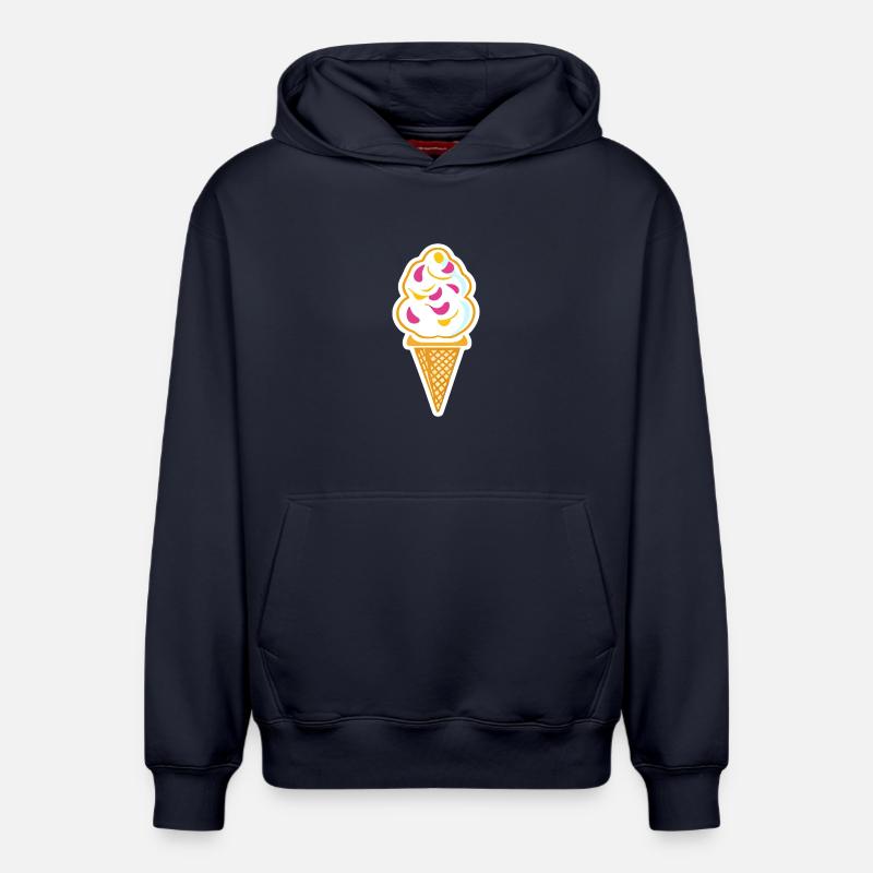 Eis, Eiscreme - Relaxed Unisex Organic Hoodie – von SPREAD - Navy