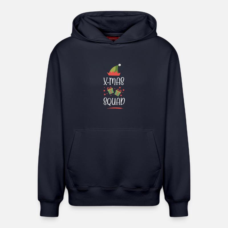 Escouade de Noël - Sweat à capuche unisexe décontracté en coton biologique – de SPREAD - bleu marine