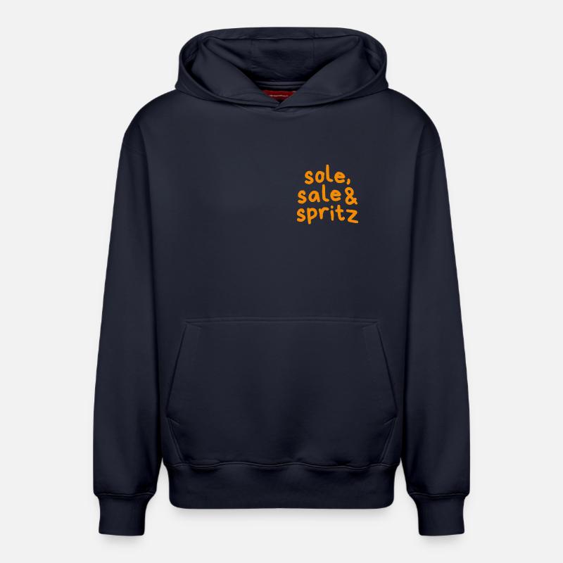 Spritz en vente unique - Sweat à capuche unisexe décontracté en coton biologique – de SPREAD - bleu marine