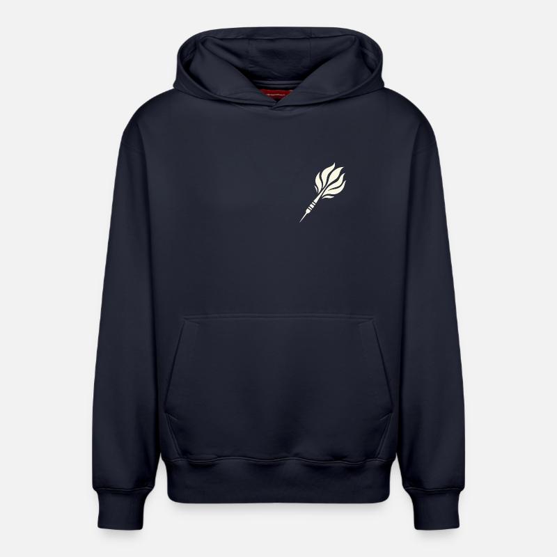 Conception de flamme de fléchette - Sweat à capuche unisexe décontracté en coton biologique – de SPREAD - bleu marine
