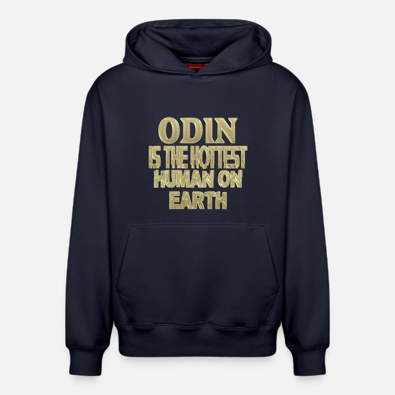 Odin - Sweat à capuche unisexe décontracté en coton biologique – de SPREAD - bleu marine