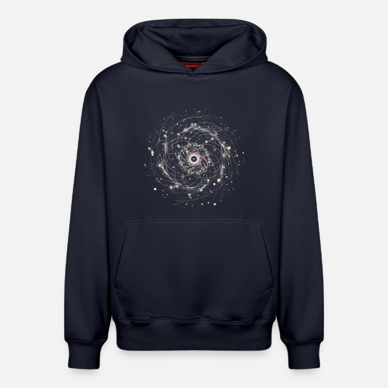 Mandala de la galaxie - Sweat à capuche unisexe décontracté en coton biologique – de SPREAD - bleu marine