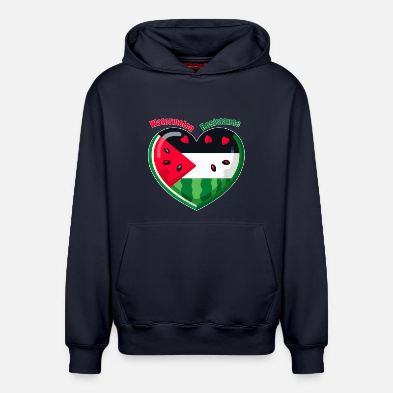 Résistance à la pastèque - Sweat à capuche unisexe décontracté en coton biologique – de SPREAD - bleu marine