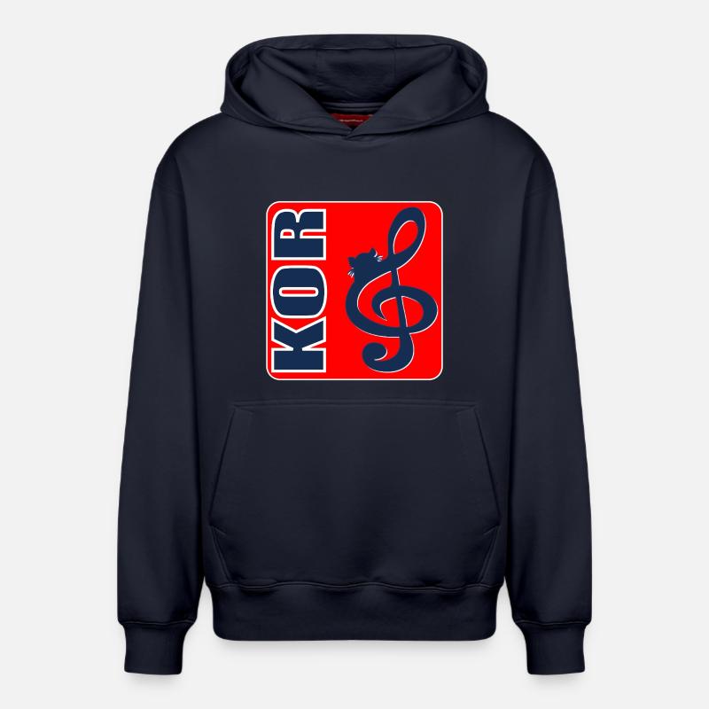 Chœur des chats - Sweat à capuche unisexe décontracté en coton biologique – de SPREAD - bleu marine