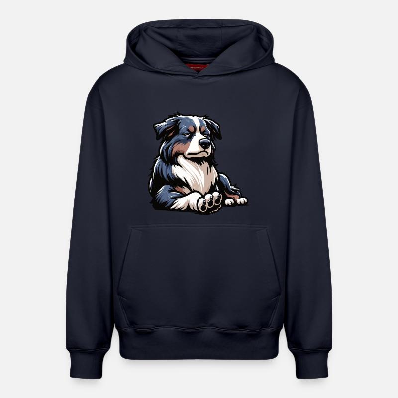 Australian Shepherd Aussie Aussiebesitzer Aussies - Relaxed Unisex Organic Hoodie – von SPREAD - Navy
