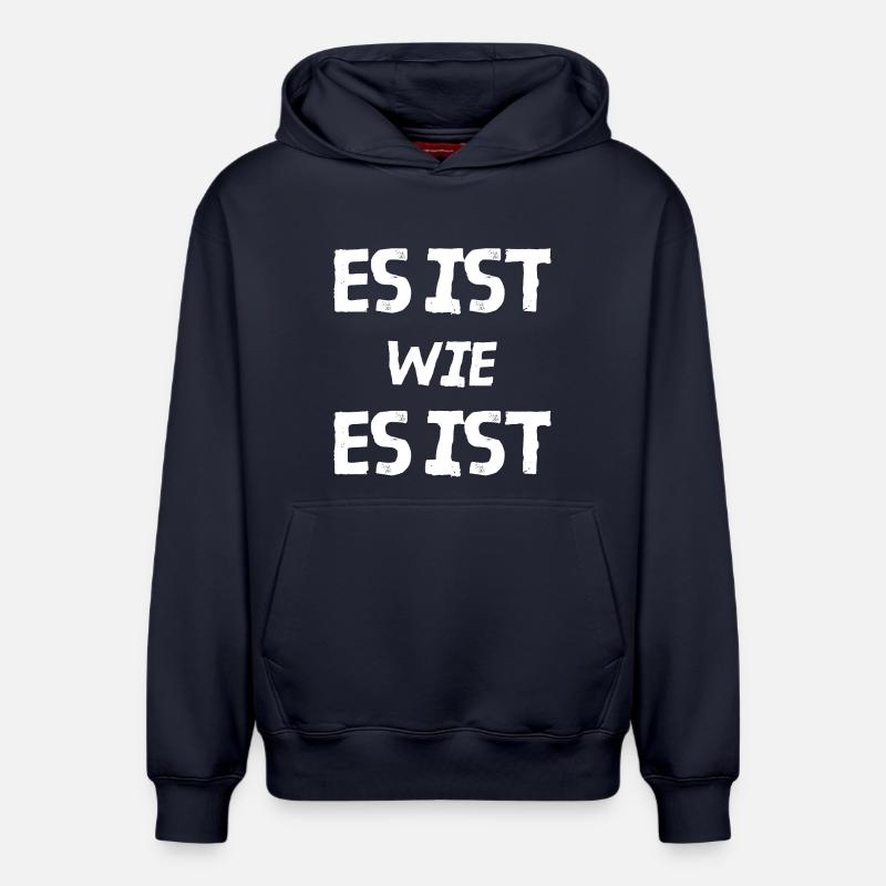 C’est ce que c’est - Sweat à capuche unisexe décontracté en coton biologique – de SPREAD - bleu marine