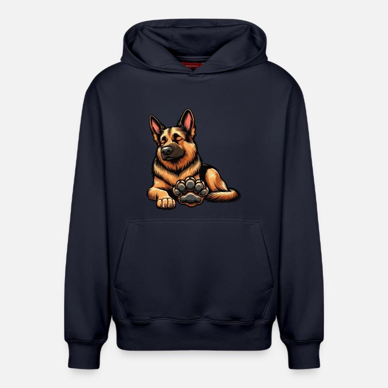 Deutscher Schäferhund Schäferhunde Schäferhunde - Relaxed Unisex Organic Hoodie – von SPREAD - Navy