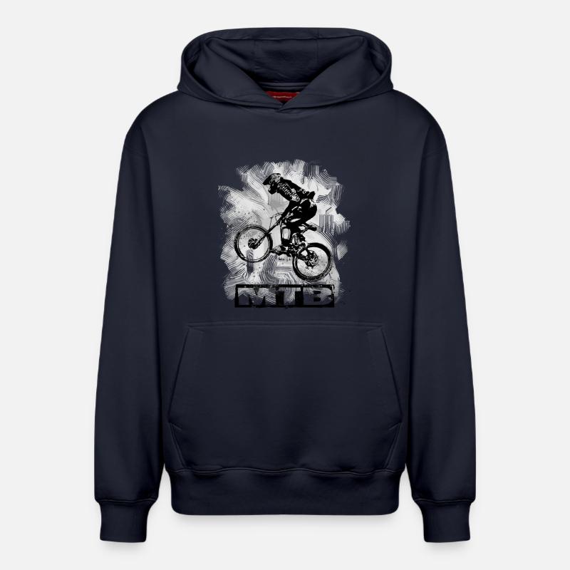 MTB - Sweat à capuche unisexe décontracté en coton biologique – de SPREAD - bleu marine
