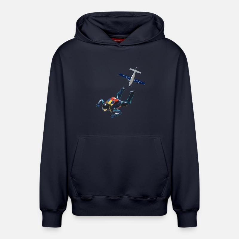 Skydiver - Sweat à capuche unisexe décontracté en coton biologique – de SPREAD - bleu marine