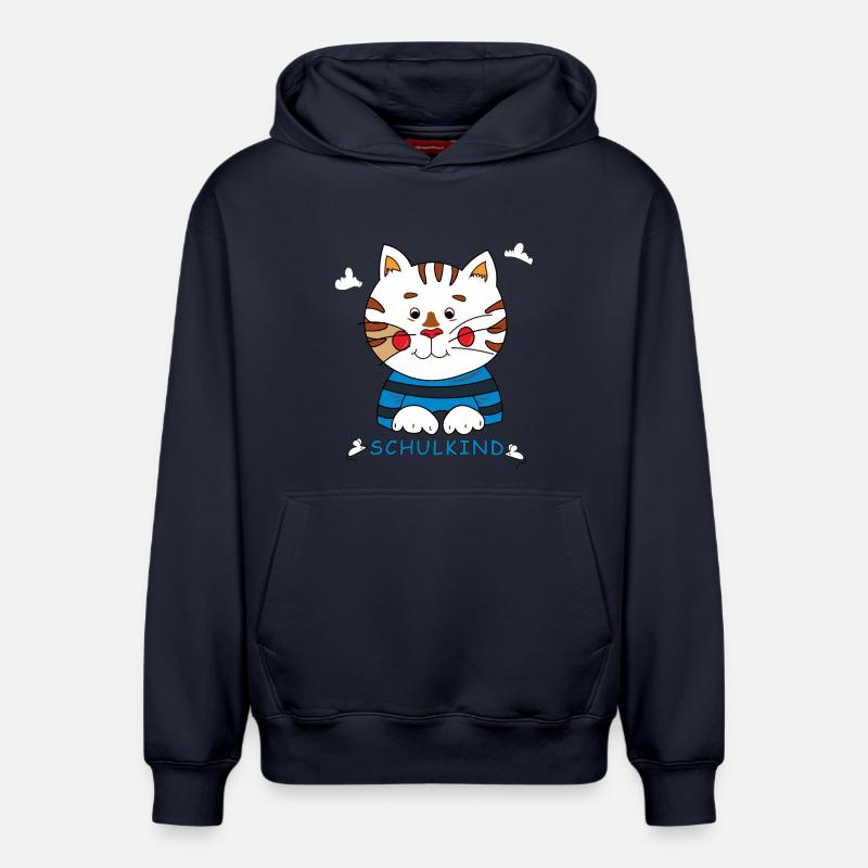Scolarisation des écoliers - Sweat à capuche unisexe décontracté en coton biologique – de SPREAD - bleu marine