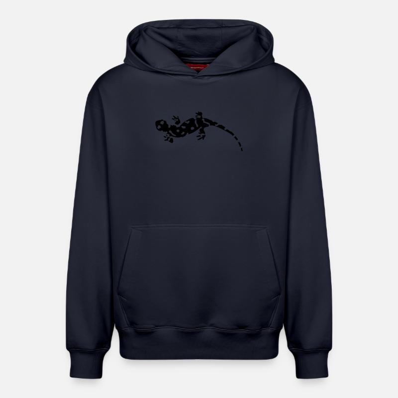 salamandre - Sweat à capuche unisexe décontracté en coton biologique – de SPREAD - bleu marine