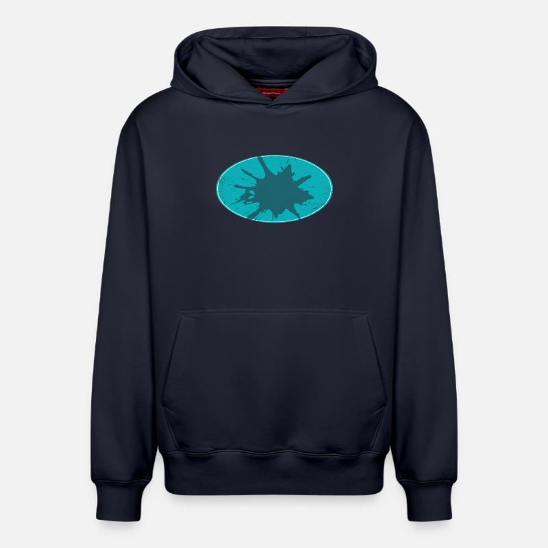 Ovaler Flash Background schmutzing - Relaxed Unisex Organic Hoodie – von SPREAD - Navy