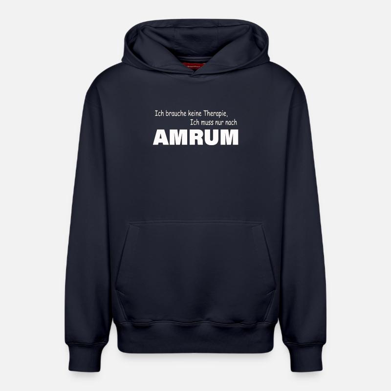Thérapie AMRUM - Sweat à capuche unisexe décontracté en coton biologique – de SPREAD - bleu marine