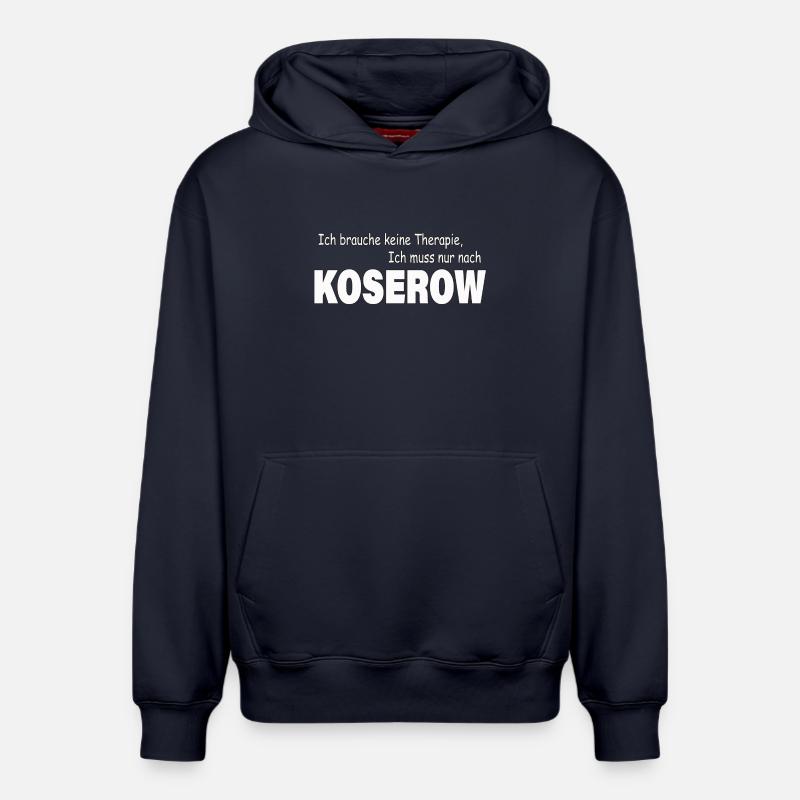 Thérapie KOSEROW - Sweat à capuche unisexe décontracté en coton biologique – de SPREAD - bleu marine