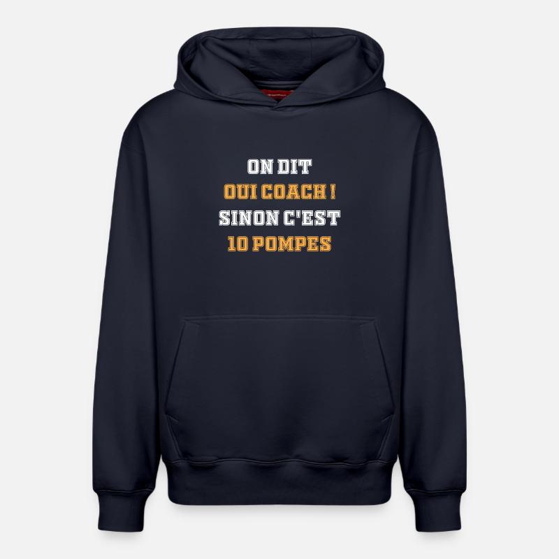 Motivation - Sweat à capuche unisexe décontracté en coton biologique – de SPREAD - bleu marine