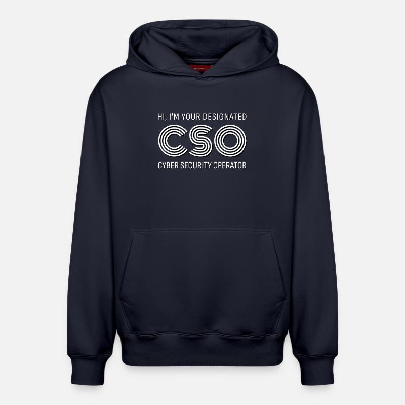 CSO Opérateur de cybersécurité - Sweat à capuche unisexe décontracté en coton biologique – de SPREAD - bleu marine