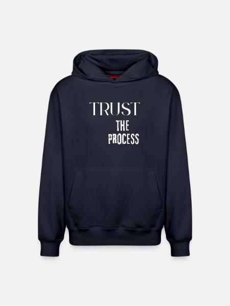 Trust the Process - Relaxed Unisex Organic Hoodie – by SPREAD - navy