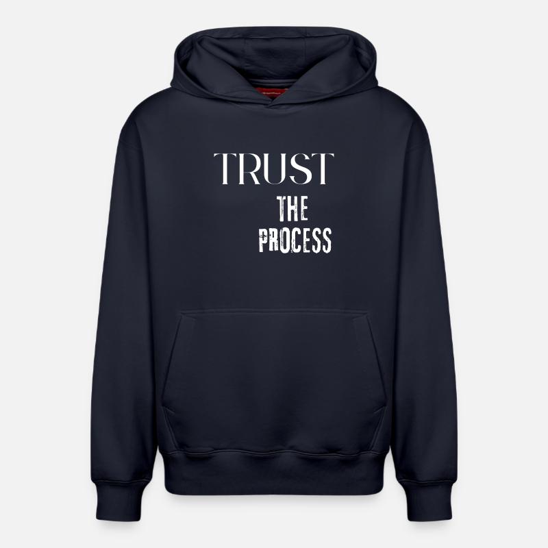 Vertraue dem Prozess - Relaxed Unisex Organic Hoodie – von SPREAD - Navy