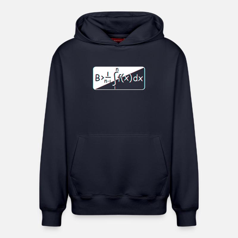 Mathématiques Ma - Sweat à capuche unisexe décontracté en coton biologique – de SPREAD - bleu marine