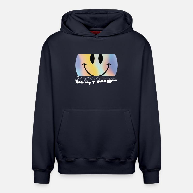  Tie-Dye Cravings Logo - Sweat à capuche unisexe décontracté en coton biologique – de SPREAD - bleu marine